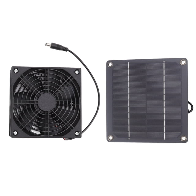 Ventilador de Escape Con Energía Solar Al Aire Libre, Ventilador de Escape de Aire Fresco de Aire Fresco A Menor Temperatura de Temperatura para Mascotas