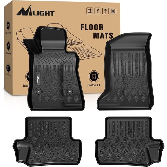 Nilight TPE Floor Mats for Chevy Chevrolet Camaro 2016 2017 2018 2019 2020 2021 2022 2023 2024 All Weather Custom Fit Heavy Duty Floor Liners