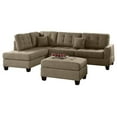 thumbnail image 2 of Bobkona Adolph Reversible Sectional Set with Ottoman in Citrus., 2 of 5