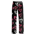 thumbnail image 6 of Youpwaven Valentine's Day Women's Heart Print Sleep Pajamas Pants - Soft Lounge Pants for Women, Drawstring Waist Loose Fit Nightwear for Romantic Evenings, 6 of 7
