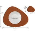 thumbnail image 5 of Faux Leather Placemats and Coasters Set, Round Leather for Dinner Table Mats Heat Resistant Washable Insulation Coffee Mats Kitchen Place Mats (2 Placemats+2 Coasters), 5 of 7