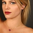 thumbnail image 5 of 3 ct Brilliant Round Cut Solitaire Natural Garnet 18K Yellow Solid Gold Everyday Affordable Designer Necklace Pendant with 18" Chain, 5 of 7