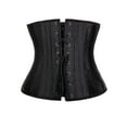 thumbnail image 5 of Womens Corset Tops 24 Steel Boned Satin Underbust Corset Waist Corset Bustier Top Longline Heavy Duty Waist Training Corsets Shaper, 5 of 5