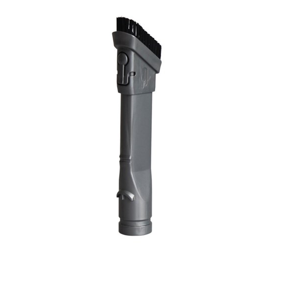 2-in-1 Vacuum Cleaner Attachment (Flat Suction+Brush) - PP Material, Gray Color, Compatible with Dyson Models, Flexible Anti-Static, Ideal for Small Areas