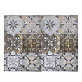 thumbnail image 1 of Pegatinas autoadhesivas para azulejos de cerámica, estilo retro vintage, paquete de 2, impermeables, gris claro con bordes dorados, perfectas para decoración de cocina y baño, 1 of 10