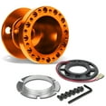 thumbnail image 1 of DNA Motoring HUB-ALU-M1-OR Aluminum Steering Wheel 6 -Hole Hub Adaptor Kit (Orange) - For 1988 to 2004 Eclipse / Lancer / Pickup 99 00 01 02 03, 1 of 4