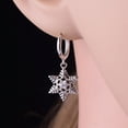 thumbnail image 2 of Geemwin 925 Sterling Silver Ear Needle Luxury Christmas Tree Pendant Earring Snowflake Hoop Earrings for Women Fashion Jewelry Xmas Gift, 2 of 5