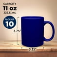 thumbnail image 5 of Ceramic Coffee Mugs 11 oz. Set of 10, Bulk Pack - Coffee cup set, Iced coffee cup, Gaming mug - Cobalt Blue, 5 of 5