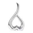 thumbnail image 4 of Jarrón con forma de corazón, estatua artística, jarrón decorativo moderno, figura de cerámica, florero Plata, 4 of 9