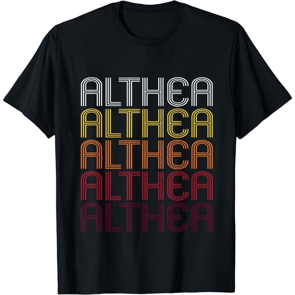 Althea Retro Wordmark Pattern - Vintage Style T-shirt