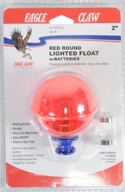 3 Piece Eagle Claw Round Lighted Bobber with Batteries