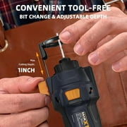 MAXXT Cordless Drywall Cut Out Tool, 20V Drywall Rotary Saw 28000 RPM with 2.0Ah Battery and Quick Charger, for Plywood/Wood/Drywall(Included 2 Bits)