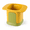 yellow, variant on Vegetable Dicer and Slicer Cutter, 2-in-1 Stainless Steel & PP Kitchen Chopper for Onion, Potato, Cucumber, Quick Dice & Strip Cut Food Prep Tool for Home Cooking