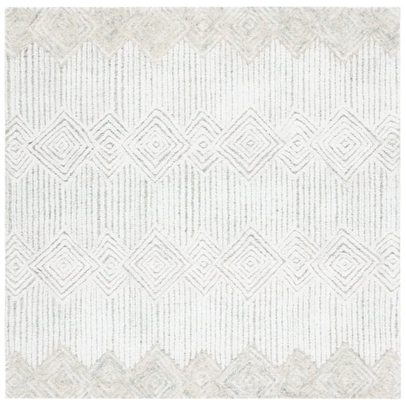 SAFAVIEH Metro Rosalin Diamond Area Rug, Beige/Ivory, 6' x 6' Square