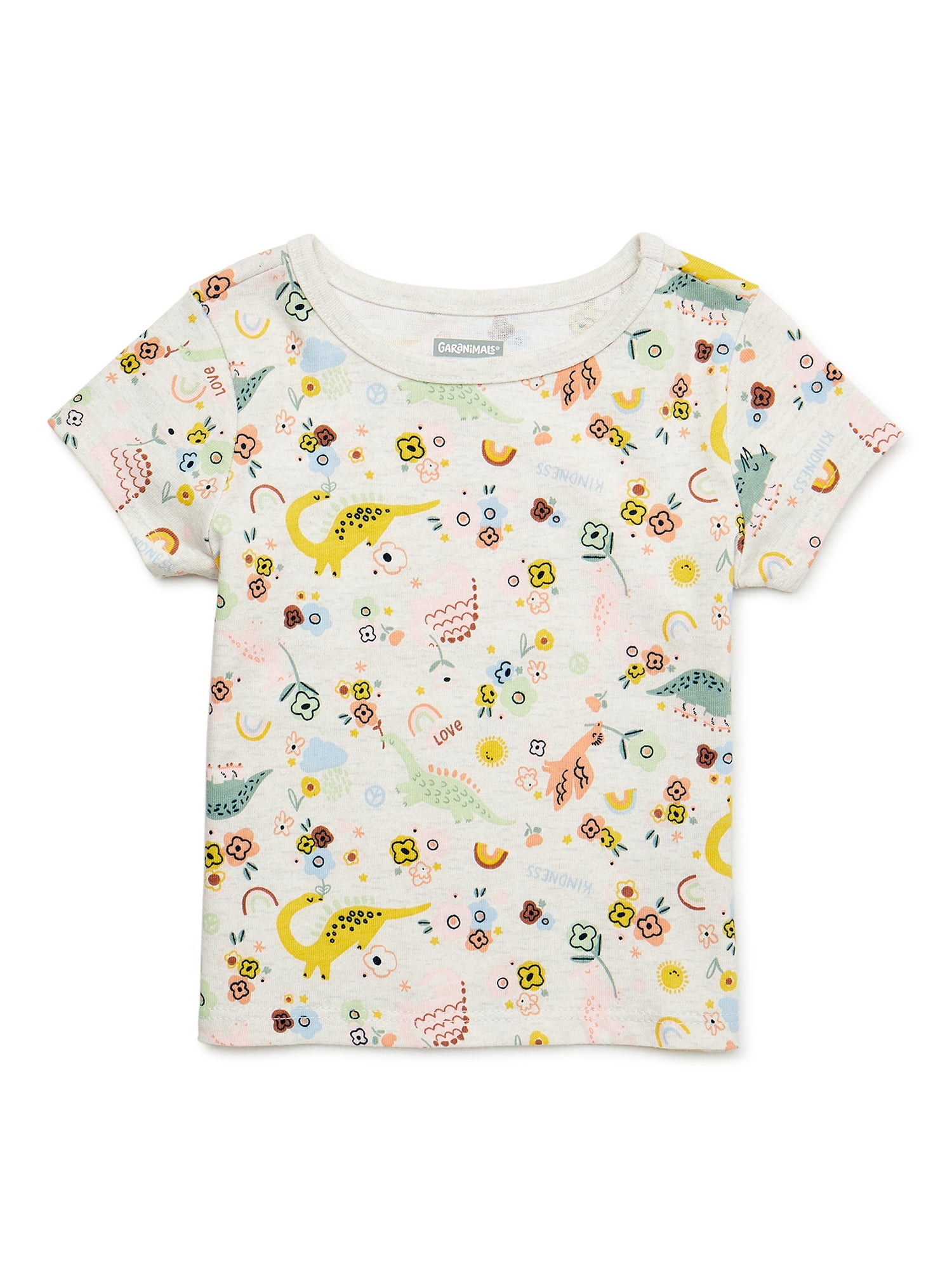 Garanimals Baby Girl Short Sleeve Print T-Shirt, Sizes 0-24 Months