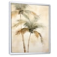 thumbnail image 2 of Designart "Vintage Tranquil Minimalist Tropical Palms" Palms & Palm Trees Floater Framed Canvas Art Print, 2 of 5