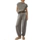 thumbnail image 1 of Traje de jersey de cuello redondo de moda versátil de primavera Pantalones de punto sueltos, 1 of 5