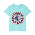 thumbnail image 2 of BLTIBY 2025 Girls Boys Summer Short Sleeve Top Child Kid Round Neck Independence Day Printed Shirts Infant Toddler Fashion Casual Loose Pullover Blouse Blue 9-10 Years, 2 of 9