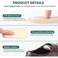 thumbnail image 5 of Welnove Shoe Tongue Pads Suede Memory Foam Shoe Padding Cushion Soft Self Adhesive Inserts Filler for Boots Leather Shoes Dress Shoes Loafers,2 Pairs,Beige,Size L, 5 of 7