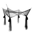 thumbnail image 1 of Mosquitera cuadrada de cuatro puertas de color negro, 1 of 5