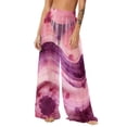 thumbnail image 2 of Levmjia Women's 100% Polyester Chiffon Beach Pants Swim Cover Up Tie Dye Print Loose Fit UV Protection Plus Size S-2XL Lightweight Summer Casual Pants, 2 of 8