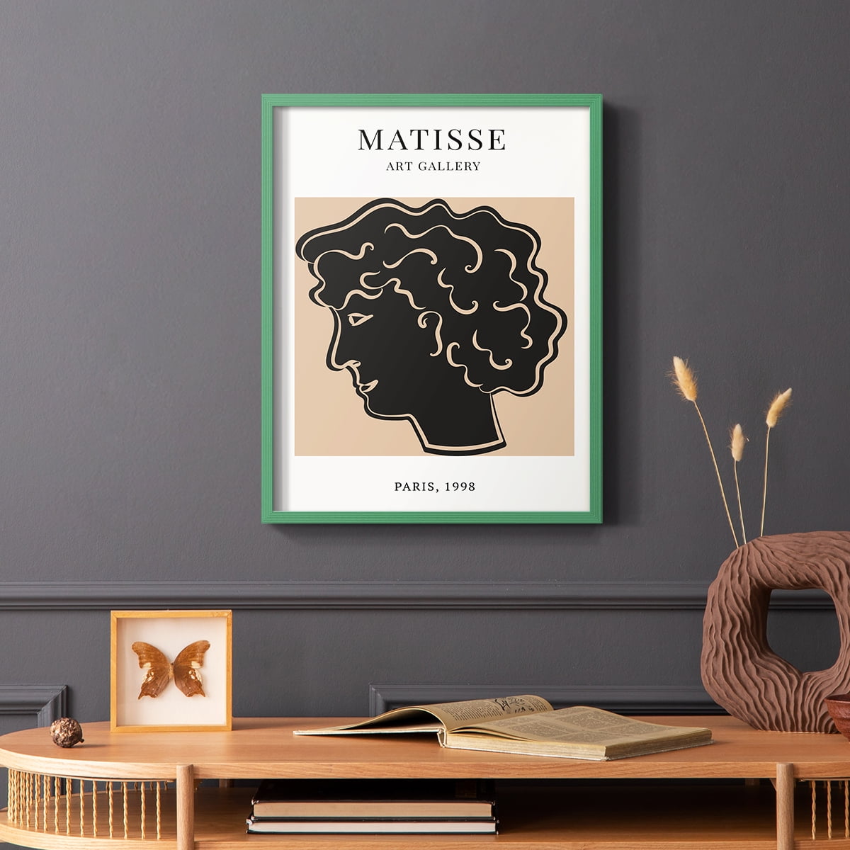 Matisse CXXI Framed Print in Green Solid Wood 11 x 14 Framed Print