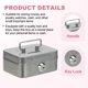 thumbnail image 3 of Caja de Dinero Pequeña, Caja Fuerte Mini, Caja de Ahorro de Dinero con Llaves para Efectivo, Relojes, Joyas y Objetos Personales, Gris, 3 of 6
