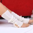 thumbnail image 4 of Flmtop Women Winter Button Knit Leg Warmers Long Legging Boot Socks Stockings, 4 of 7