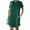 Green, variant on BRGZLK Womens T-Shirt Dress Fashion Summer Casual Crew Neck Sports Roll Up Sleeve Solid Color Double Pocket Short Sleeve Dress Basic Beach T Shirt Skirt Khaki S
