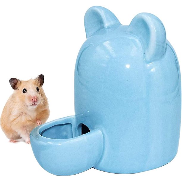 Dispensador de agua de cerámica para animales pequeños, dispensador automático de agua para conejillos de indias, bebedero silencioso de cerámica