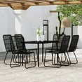 thumbnail image 1 of vidaXL 7 Piece Garden Dining Set Black, 1 of 4
