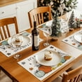 thumbnail image 4 of Farmhouse Fall Thanksgiving Placemats Set of 2, Orange Teal Plaid Pumpkins Leaf Table Mats Washable Heat-Insulation Non-Slip Place Mats for Kitchen Dinner Table Indoor Outdoor Decor,13x19 Inch, 4 of 9