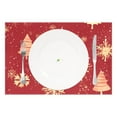 thumbnail image 2 of Ryvnso Placemats Set of 4 Christmas Tree Print Dining Mats Heat-Resistant Non-Slip Washable Table Mat, 2 of 8