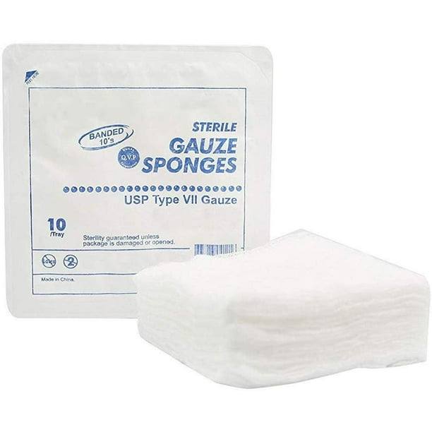 Type VII Gauze Sponges 4" x 4". Case of 1280 16ply Gauze Dressings for