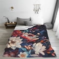 thumbnail image 5 of Zufioo Colorful Flower Peacock Fleece Blanket Queen Size,Plush Bed Blanket,Ultra Soft Throw Blanket,Plush Fuzzy Cozy Blanket Perfect for Bed,Couch-50"x40", 5 of 7