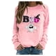 thumbnail image 1 of Moda mujer casual manga larga o-cuello impreso damas sudaderas tops Pompotops gfhjh1191, 1 of 6