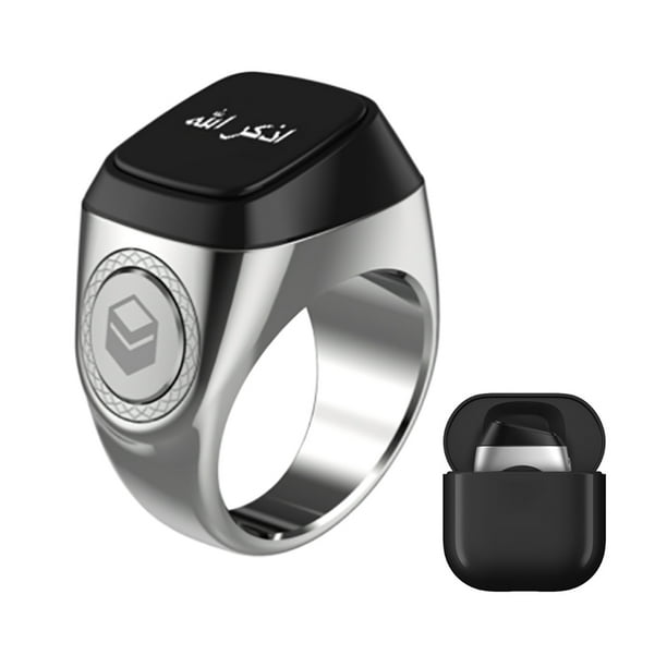20mm Smart Rings OLED Bluetooth-compatible Musulmanes Tally Counter Ring (Plata) WDOplteas Para estrenar
