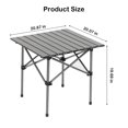Petimi Outdoor Folding Table, Portable Camping Table with Carry Bag for