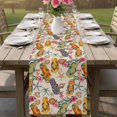 thumbnail image 4 of Vintage Coastal Table Runner 70 Inches, Summer Sea Starfish Coral Flip Flops Beige Bed Runner Dresser Scarves Tabletop for Indoor Outdoor Parties/Ceremony/Banquet, 13" x 70", 4 of 9