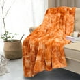 thumbnail image 6 of Home Soft Things Tie Dyed Double Sided Faux Fur Throw - Orange - 50" x 60", 6 of 6