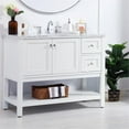 thumbnail image 2 of Elegant Decor Metropolis 42" Single Marble Top Bathroom Vanity in White, 2 of 14