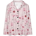 thumbnail image 4 of Top-kevin Womens Pajamas Set Christmas Nutcrackers Trees Soft Long Sleeve Sleepwear Button Down Sets, 4 of 12