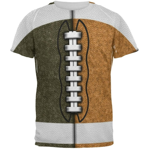 Fantasy Football Team Brown and Rust All Over Mens T Shirt Multi 2XL