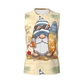 thumbnail image 6 of Lsque Hello Summer Cute Gnome Print Men's Cotton Blend Sleeveless Muscle Shirts (S-3XL)- Moisture Wicking, Odor Protection, UPF 30+,3X-Large, 6 of 8