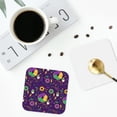 thumbnail image 5 of Bingfone Vintage Mardi Gras And Donuts Leather Drinks Coasters With Set Of 6,Suitable For Home Kitchen,Coffee Cup Coasters Home Gift, 5 of 9