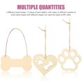thumbnail image 4 of 1 Set Diy Wooden Chips Bone Claw Heart Style Wooden Chip Wood Cutouts Party Supplies with Rope, 4 of 4