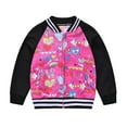 thumbnail image 2 of KYAIGUO Fall Girls Boys Pullover Jacket for Toddler Lightweight Colorblocking Coat Kids Zipper Printed Jacket 1-6Y, 2 of 9