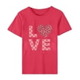 thumbnail image 6 of Fesfesfes T Shirt for Women's Valentine's Day Love Printed Short Sleeved T-shirt Top Short Sleeved Round Neck Top/Shirt Crew Neck T Shirts for Women XL(US:10), 6 of 6