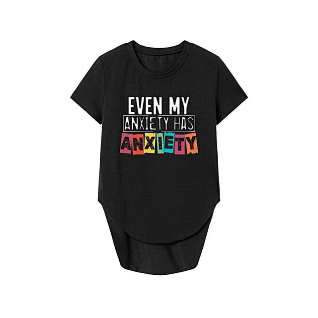 Camiseta de Mujer Yuyangstore Cuello Redondo Suave S