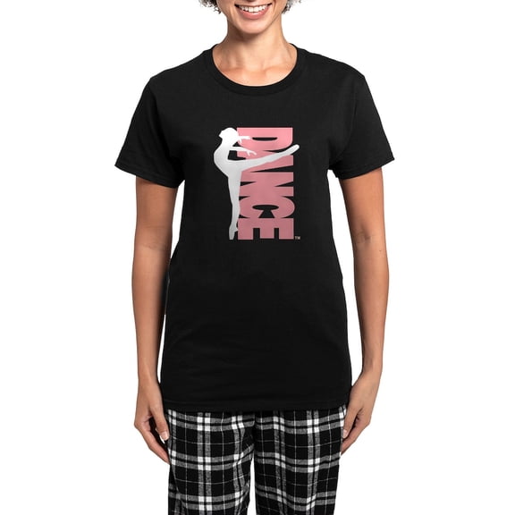 CafePress - Beautiful Dance Figure Women's Dark Pajamas - Women's Short Sleeve Print T-Shirt and Pants Dark Cotton Pajama Set